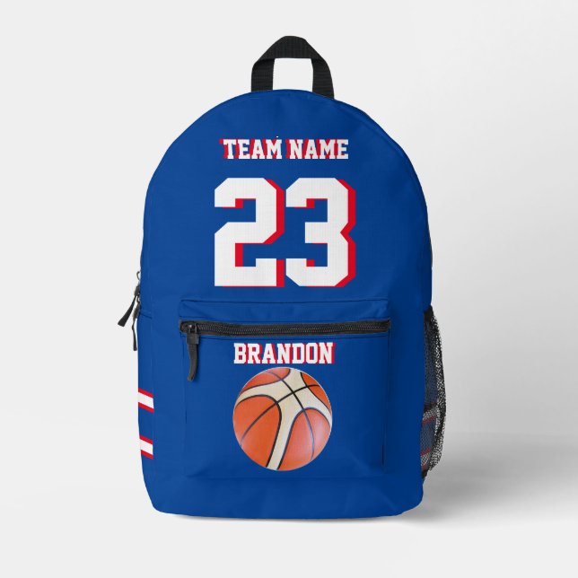 Backpack basketball sports Senior Night to school (Front)