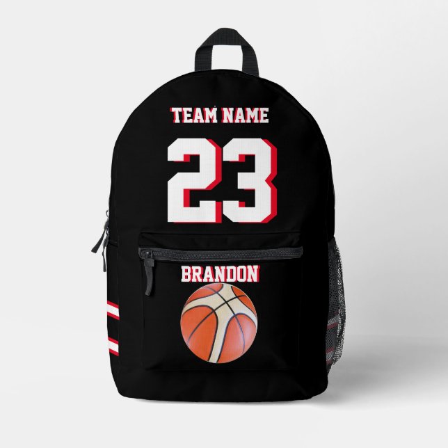 Backpack basketball sports Senior Night to school (Front)
