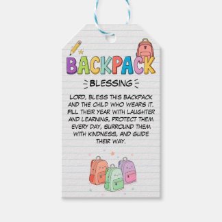 Backpack Blessing Double-Sided Tag