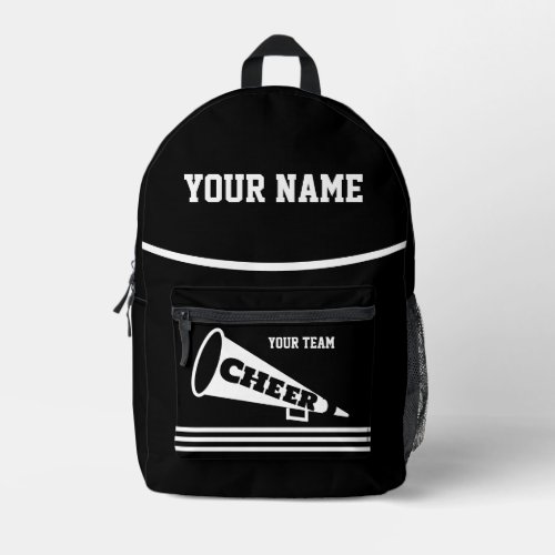 Backpack cheer team Cheerleader Personalized black