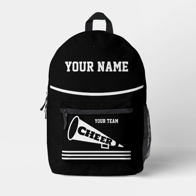 Backpack cheer team Cheerleader Personalized black (Front)