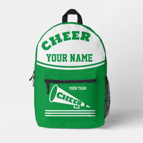 Backpack cheer team Cheerleader Personalized green