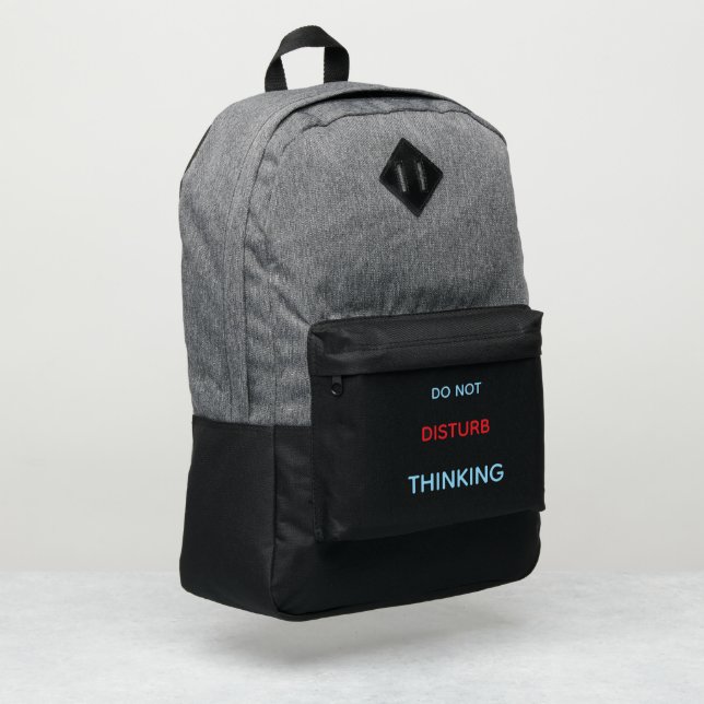 Backpack | Do Not Disturb Thinking - Minimalist  (Left Corner)