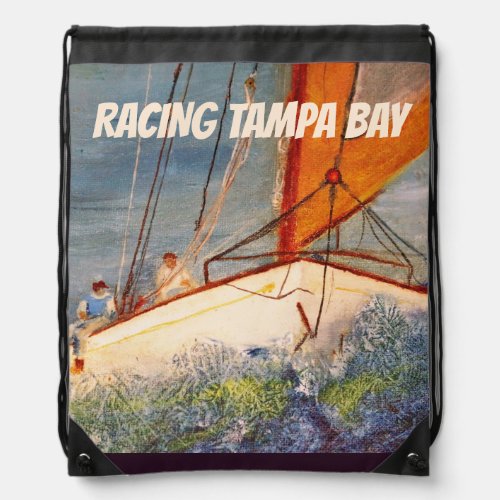 Backpack  Drawstring _  Sailboat Racing 