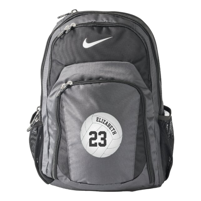 Backpack for volleyball player name jersey number (Front)