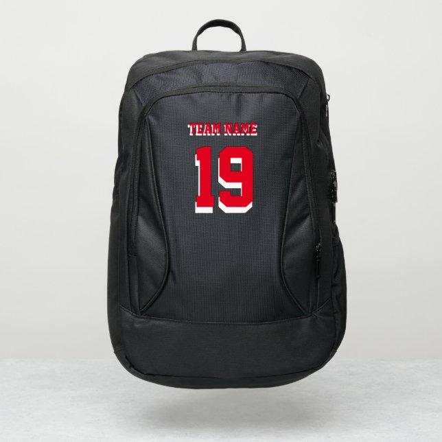 Backpack kids boys basketball sports black him (Front)