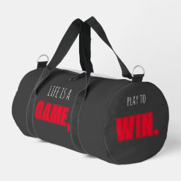 Backpack "LIFE IS A GAME, PLAY TO WIN" keyboard Duffle Bag