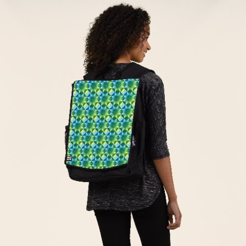 Backpack _ Quilt Pattern in Blue and Green