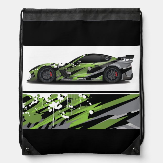 Backpack-Race Car Drawstring Bag (Front)