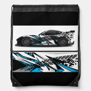 Backpack-Race Car Drawstring Bag
