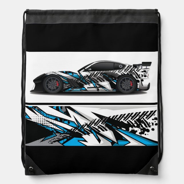 Backpack-Race Car Drawstring Bag (Front)