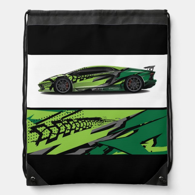 Backpack-Race Car Drawstring Bag (Front)