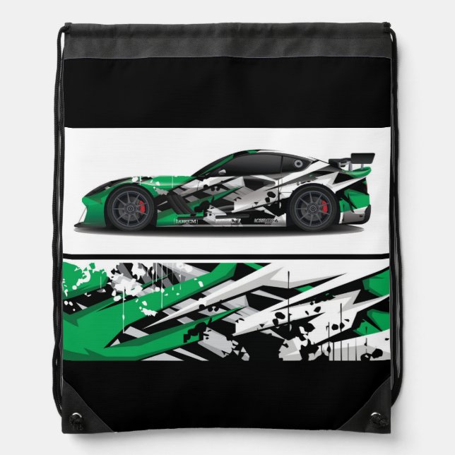 Backpack-Race Car Drawstring Bag (Front)