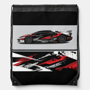 Backpack-Race Car Drawstring Bag