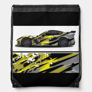 Backpack-Race Car Drawstring Bag