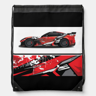 Backpack-Race Car Drawstring Bag