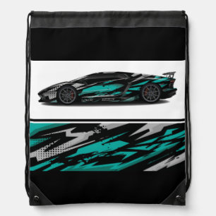 Backpack-Race Car Drawstring Bag