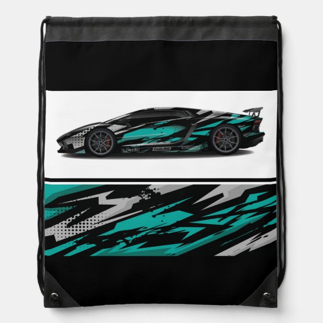 Backpack-Race Car Drawstring Bag (Front)