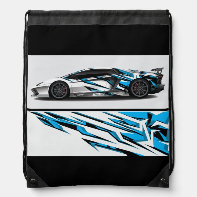 Backpack-Race Car Drawstring Bag (Front)