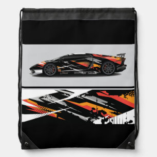 Backpack-Race Car Drawstring Bag
