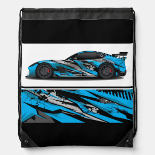 Backpack-Race Car Drawstring Bag