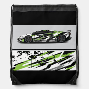 Backpack-Race Car Drawstring Bag