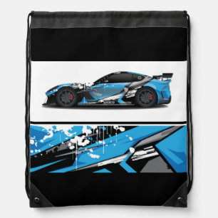 Backpack-Race Car Drawstring Bag