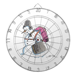 Backpack Snowman dartboard