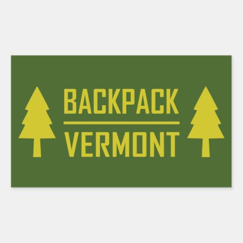 Backpack Vermont Rectangular Sticker