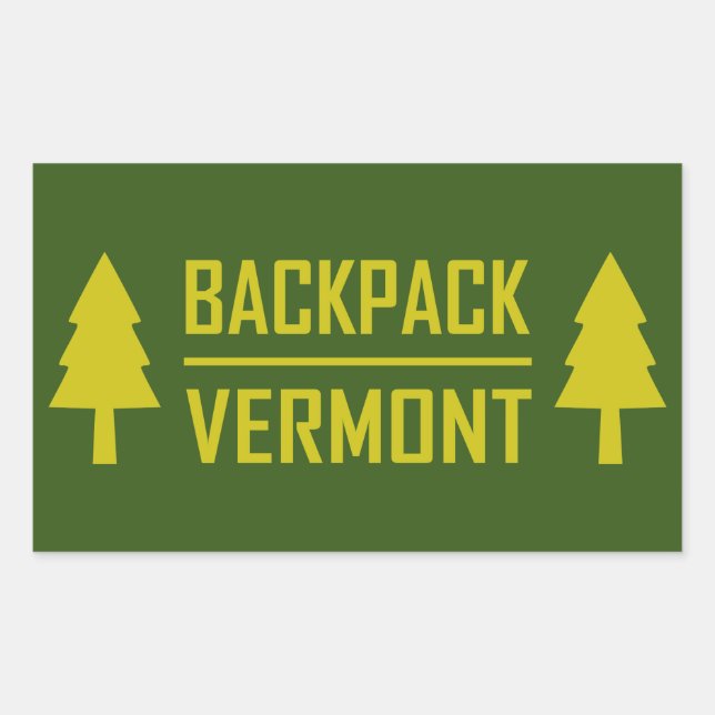 Backpack Vermont Rectangular Sticker (Front)