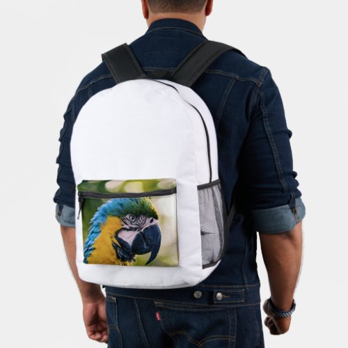 backpack with full colours birds 