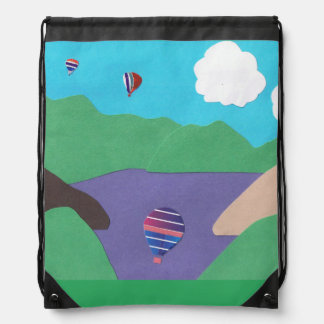 Backpack with Green Mountain Scene