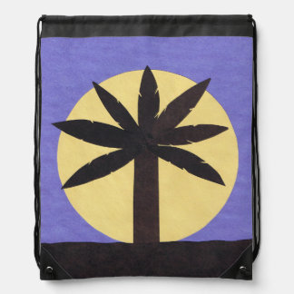 Backpack with Palmetto Against a Full Moon