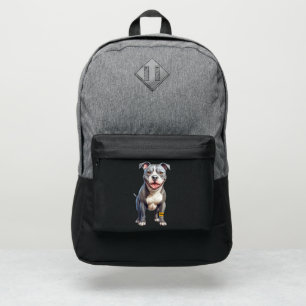 Backpack with Pitbull Dog