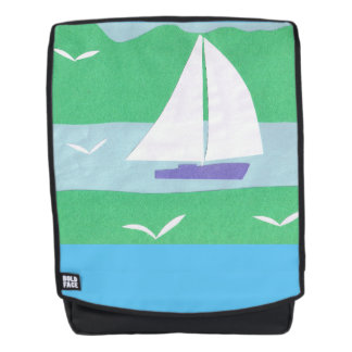 Backpack with Sailboat Design