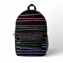 Backpack with wavy line stars