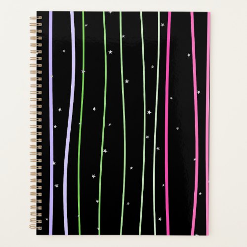 Backpack with wavy line stars planner