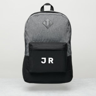 Backpack with white Monogram