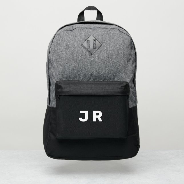 Backpack with white Monogram  (Front)