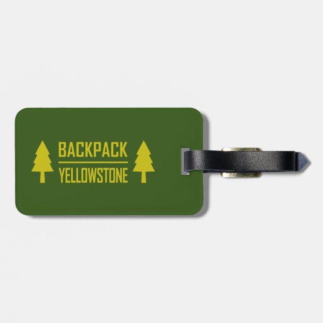 Backpack Yellowstone Luggage Tag (Back Horizontal)
