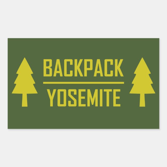 Backpack Yosemite Rectangular Sticker (Front)
