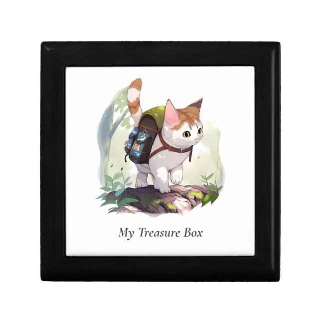 Backpacking Kitty | Japanese Anime Customizable Gift Box (Front)