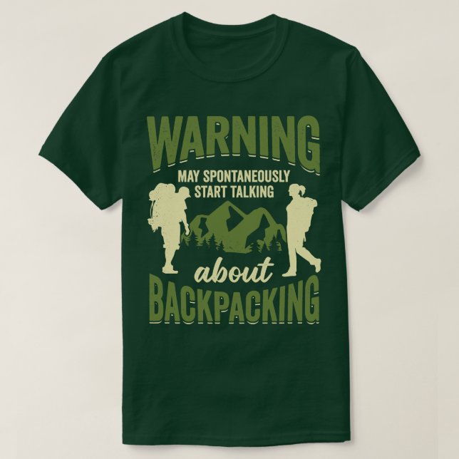 Backpacking Travel Vacation Trip Backpacker Gift  T-Shirt (Design Front)