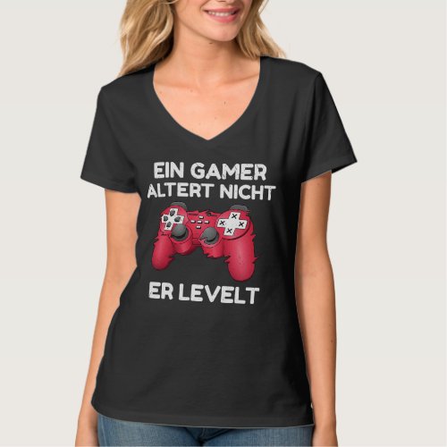 Backprint A gamer does not age it levels  1 T_Shirt