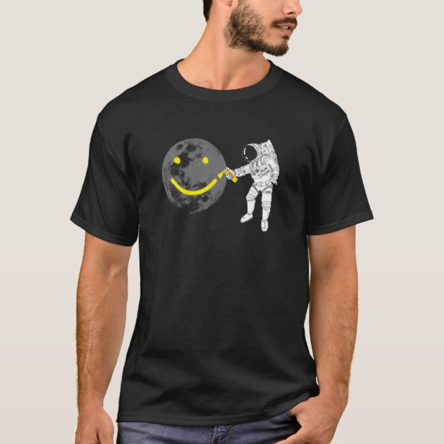 Backprint Astronaut Mond Graffiti T-Shirt (Front)