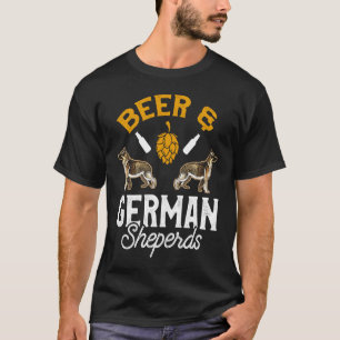 Backprint Beer and german sheperds T-Shirt