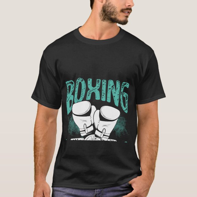 Backprint Boxing Is Like Rock Paper Scissors Boxin T-Shirt (Front)