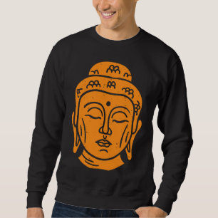 Backprint Buddha Head Buddhist Wisdom Sweatshirt