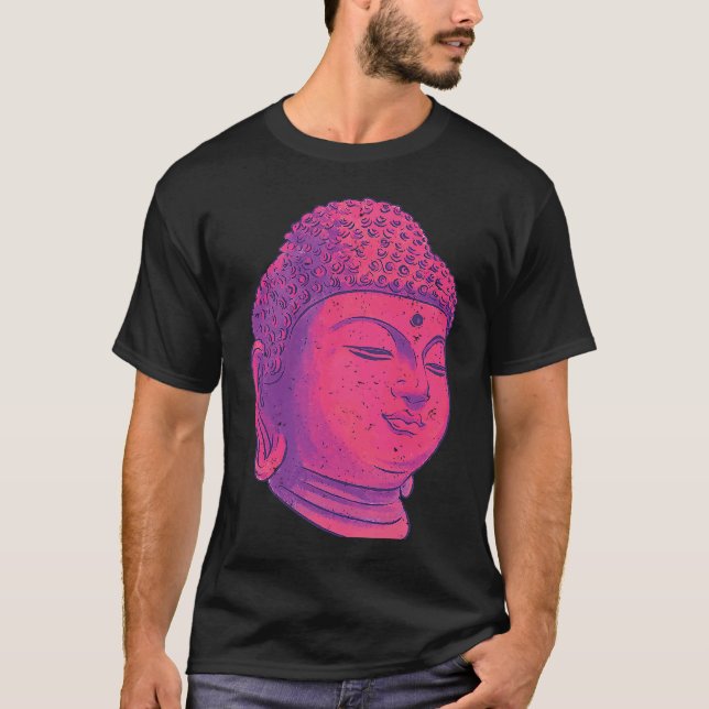 Backprint Buddha head holiness and chakra T-Shirt (Front)