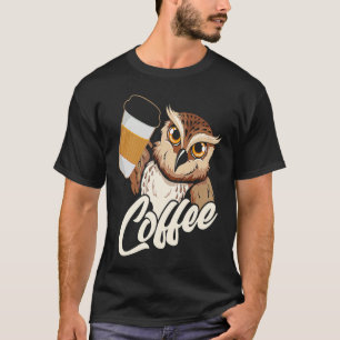 Backprint Coffee Owl T-Shirt